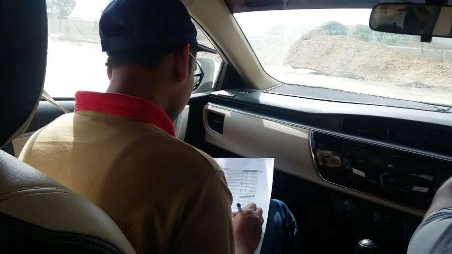 OSALP instructor coaching a driver during a commentary drive in Pakistan